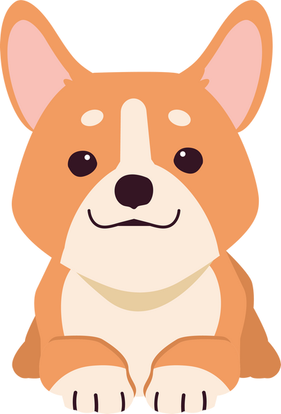 Corgi Dog Cartoon Illustration
