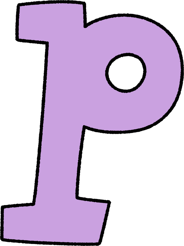 Ransom note letter cut out alphabet P