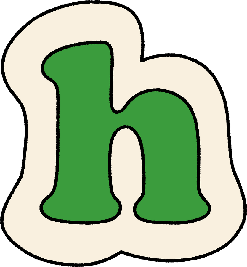 Ransom note letter alphabet lowercase H