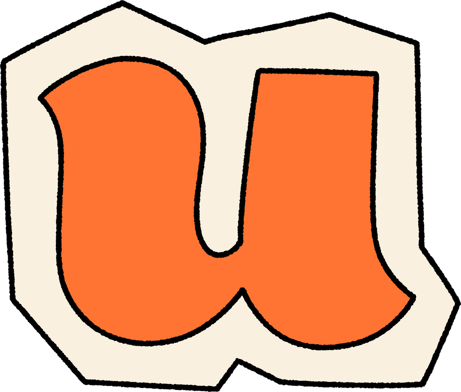 Ransom note letter cut out alphabet U